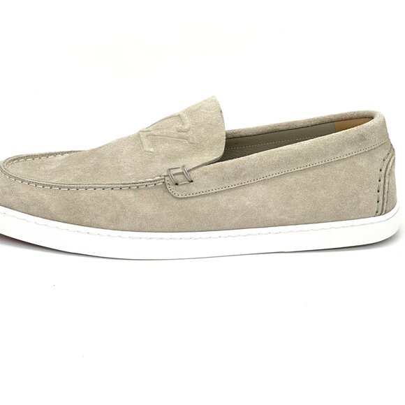 Christian Louboutin VARSIBOAT FLAT CL Monogram Slip On Suede Sneakers Shoes main image 10